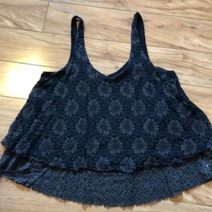 American Eagle black lace tank